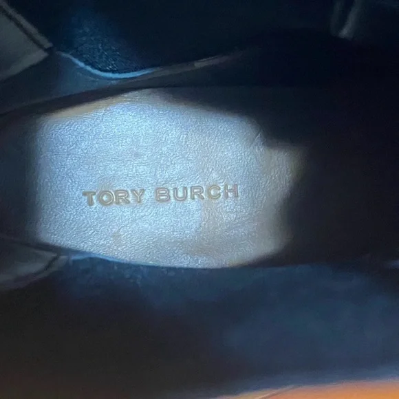 Tory Burch Benton Slip on Moto Cream and Black Ankle Boots - Picture 11 of 13